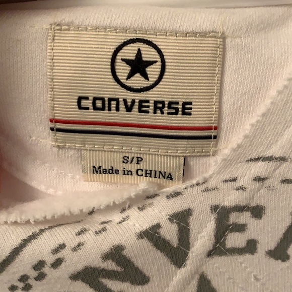 BRAND NEW Soft White Converse Hoodie - Picture 6 of 11